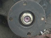 Factory 4.10 pinion with pink paint