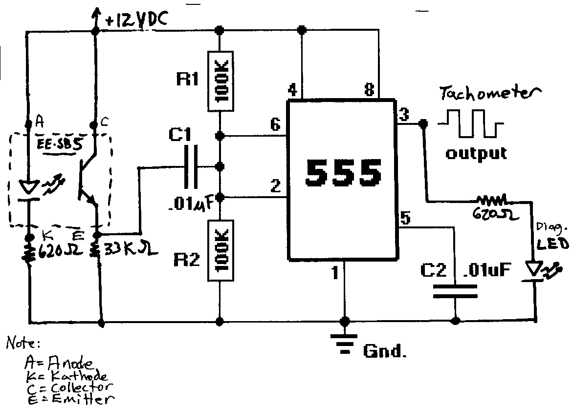 Digital Tachometer for Diesel Engine Wiring Diagram