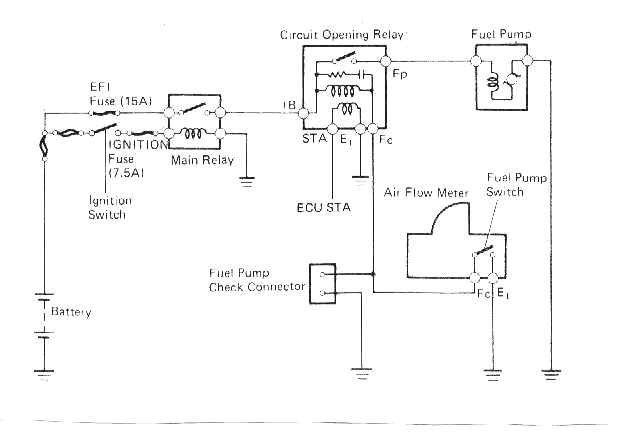 22RE Fuel Pump Circuit