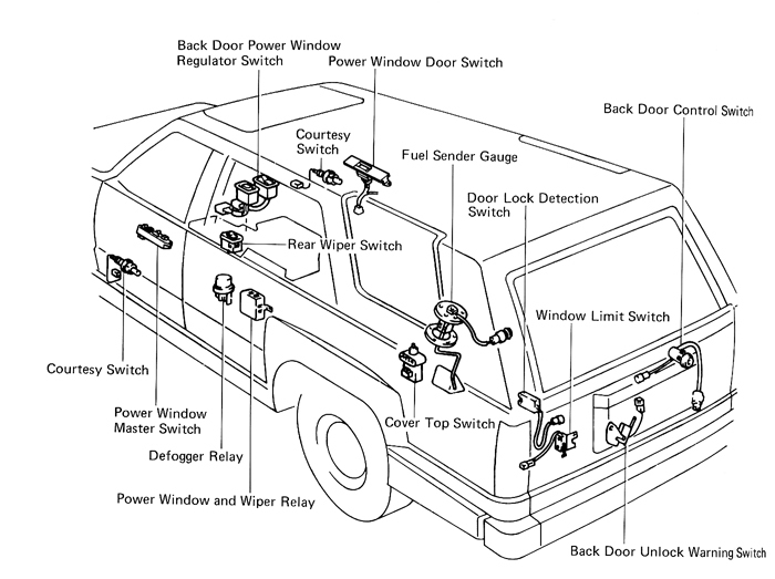 4runner Rear Window Tricks, Toyota Surf Power Window Wiring Diagram